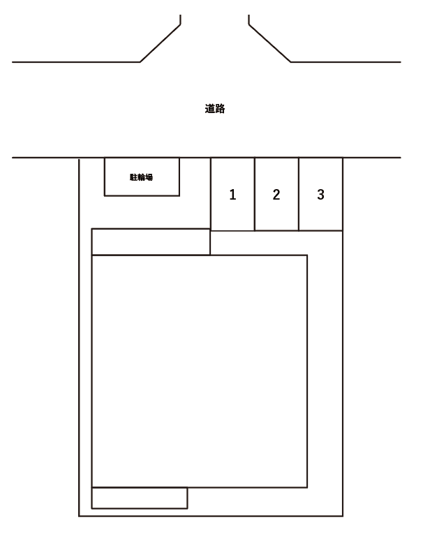 アムール ビオス 文珠 駐車場の駐車配置図
