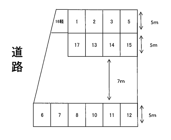 清千Ⅱパーキングの駐車配置図
