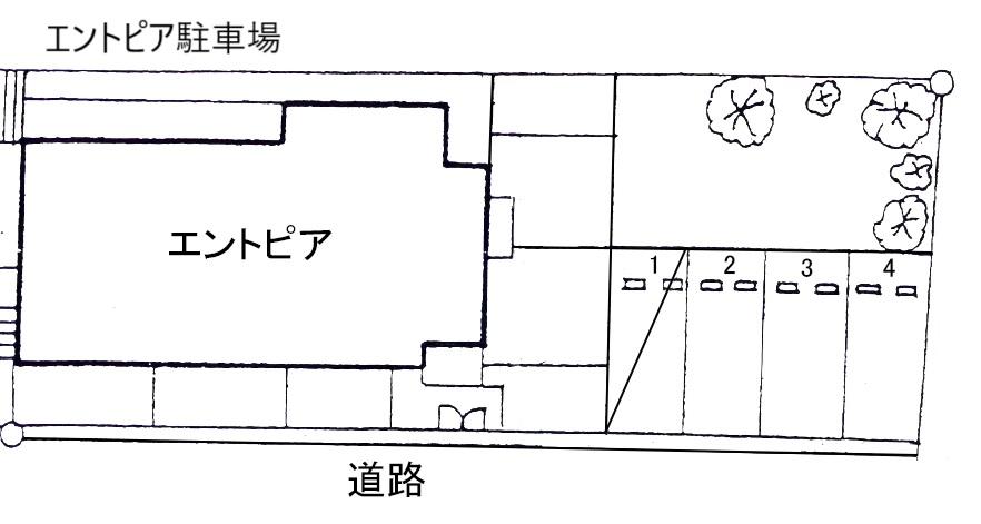 エントピア駐車場の駐車配置図