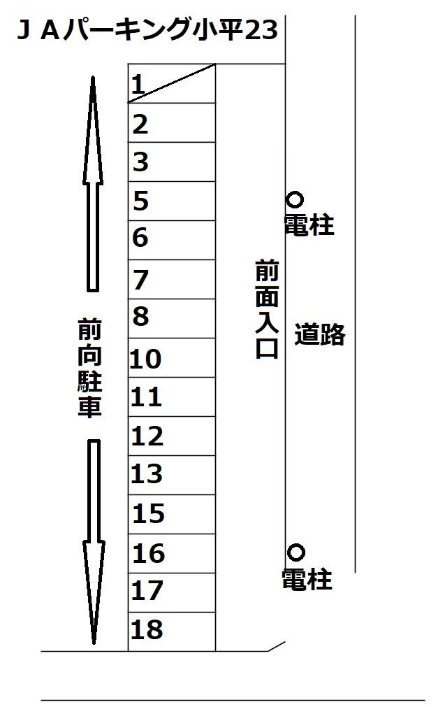 ＪＡパーキング小平23の駐車配置図