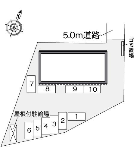 ジュネスⅢ(35087)の駐車配置図