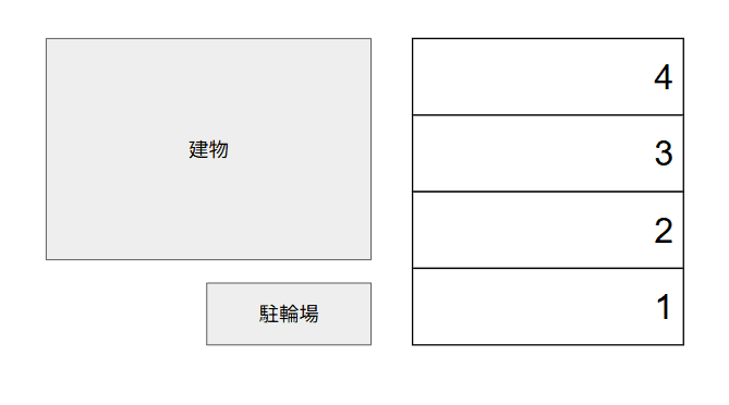 メゾンカルム駐車場の駐車配置図