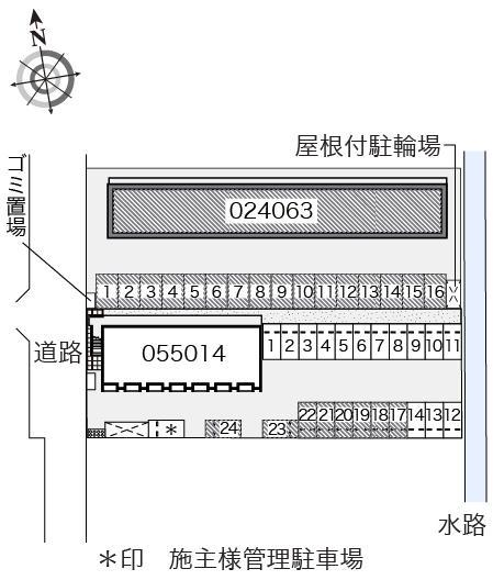 ＰｏｃｏａＰｏｃｏⅢ(24063)　敷地外駐車場の駐車配置図
