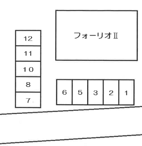 フォーリオⅡ　駐車場の駐車配置図