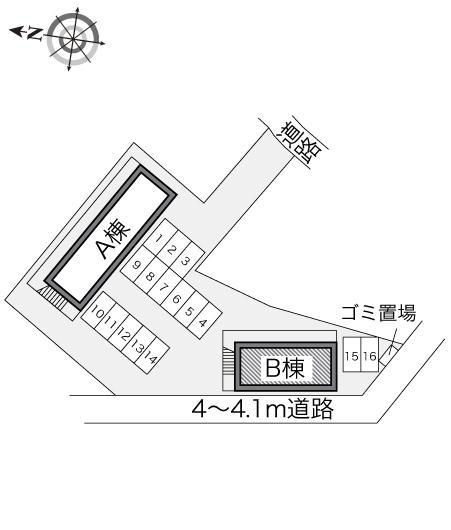 西水Ｂ(13606)の駐車配置図