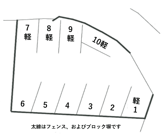 真玉橋第二パーキングの駐車配置図
