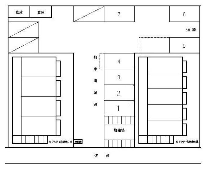 吉田駐車場の駐車配置図