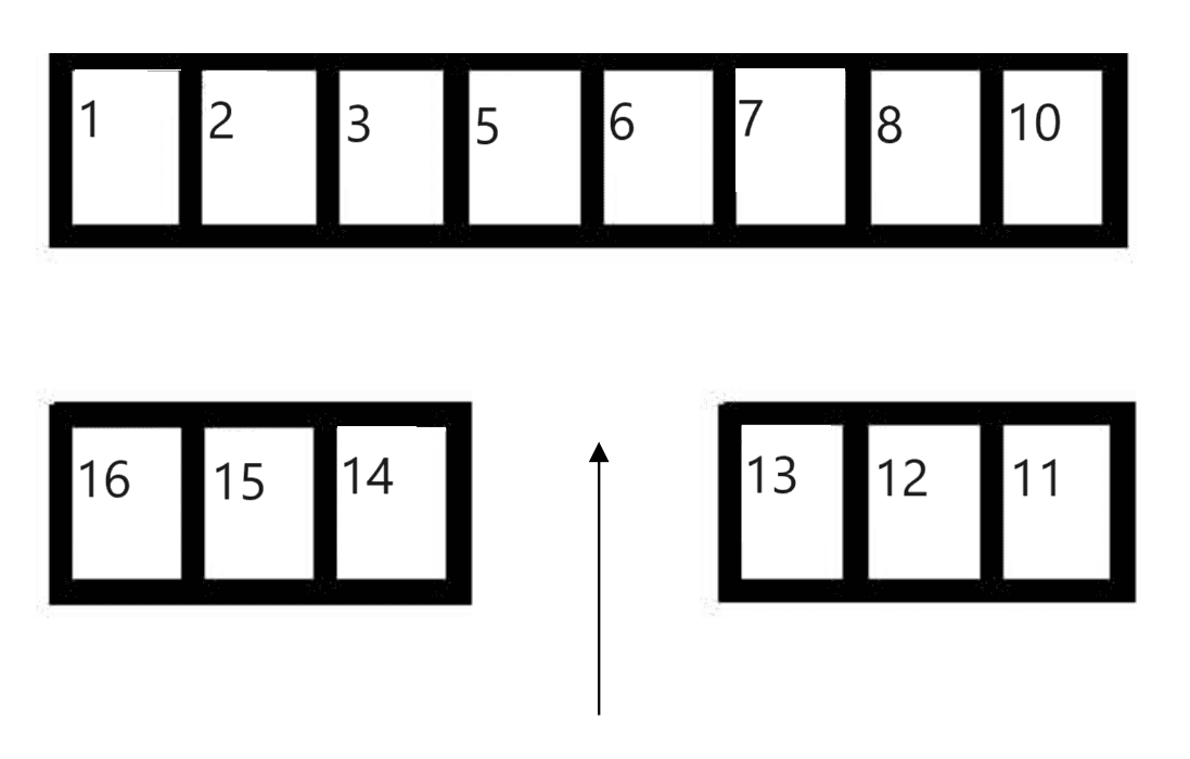 八坂北２(斉藤)第二駐車場の駐車配置図