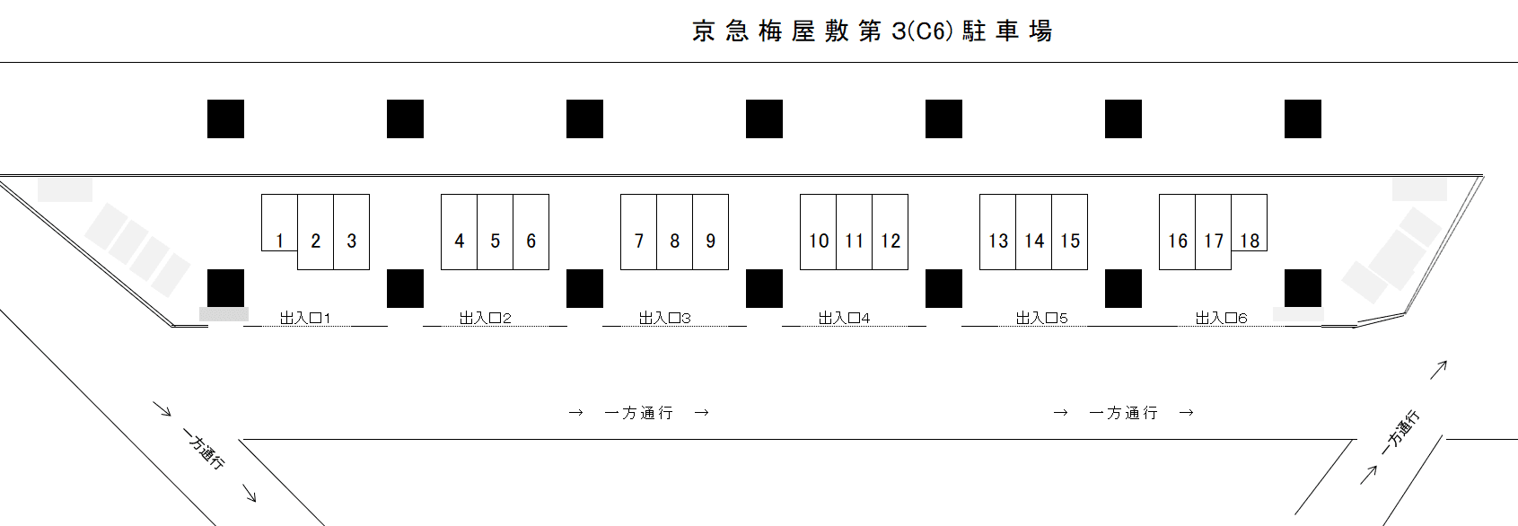京急梅屋敷第３の駐車配置図