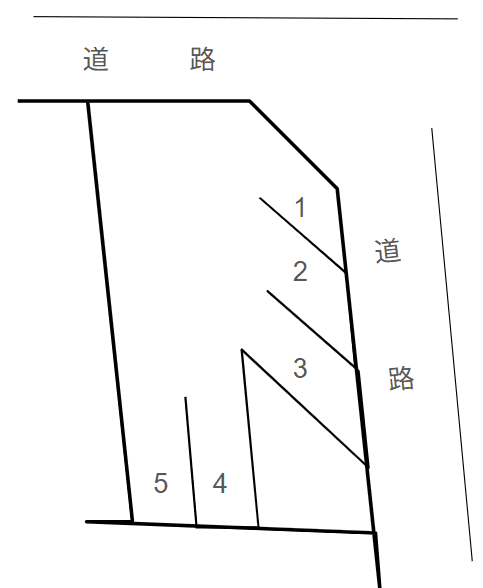 前橋第一月極駐車場の駐車配置図