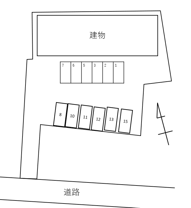Ｗｅｓｔ　Ｈｏｕｓｅ　Ｒｉｃｈ別駐車場の駐車配置図