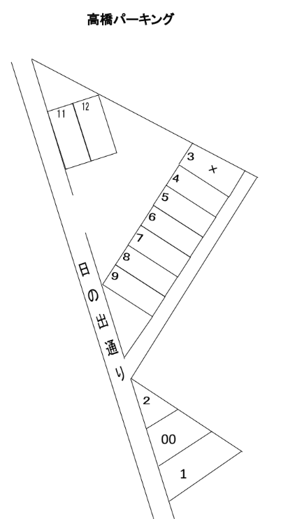 髙橋パーキングの駐車配置図