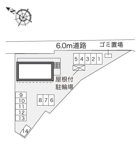 ベルク八幡(29990)の駐車配置図