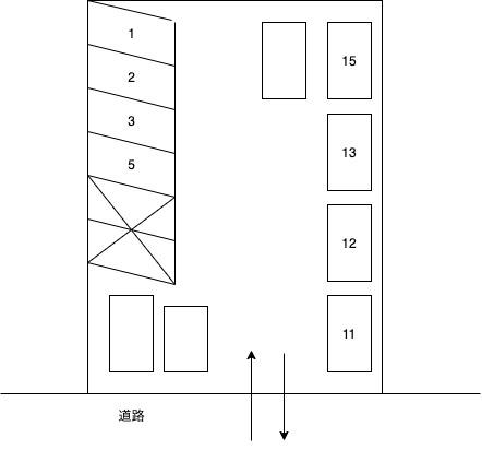斉藤パーキングの駐車配置図