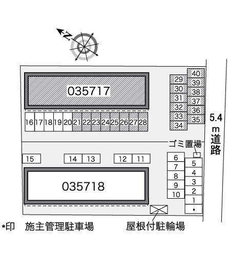 悠樹Ⅰ(35717)の駐車配置図