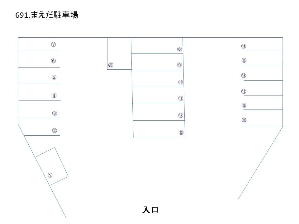 まえだ駐車場の駐車配置図