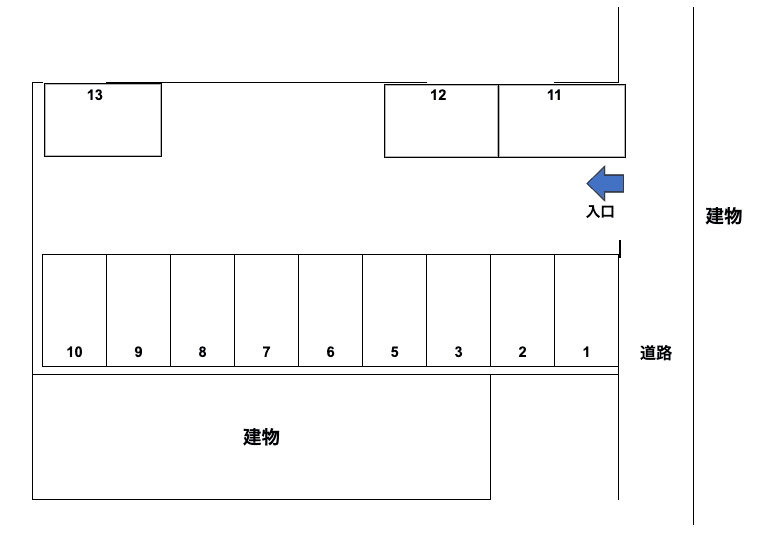 松永Ｙ駐車場の駐車配置図