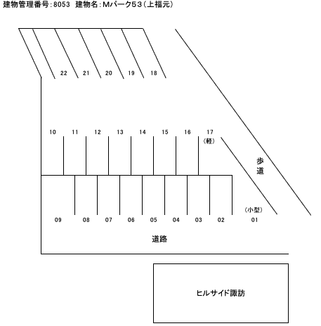 Ｍパーク５３（上福元）の駐車配置図
