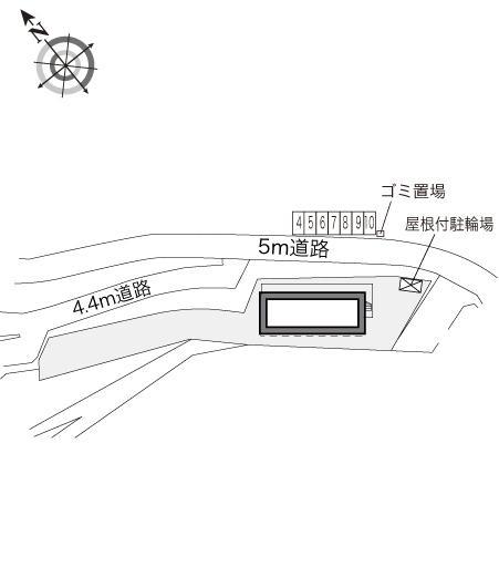 レオパレスグリーンハイツ坂(16994) 敷地外駐車場の駐車配置図
