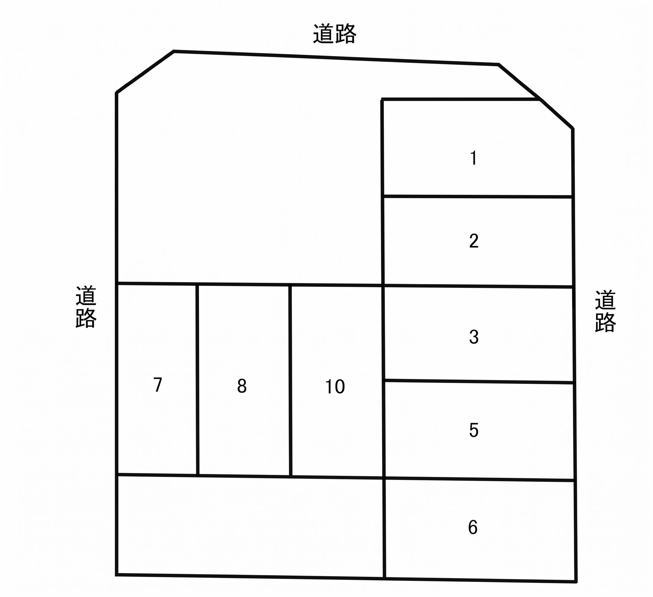 中田モータープールの駐車配置図