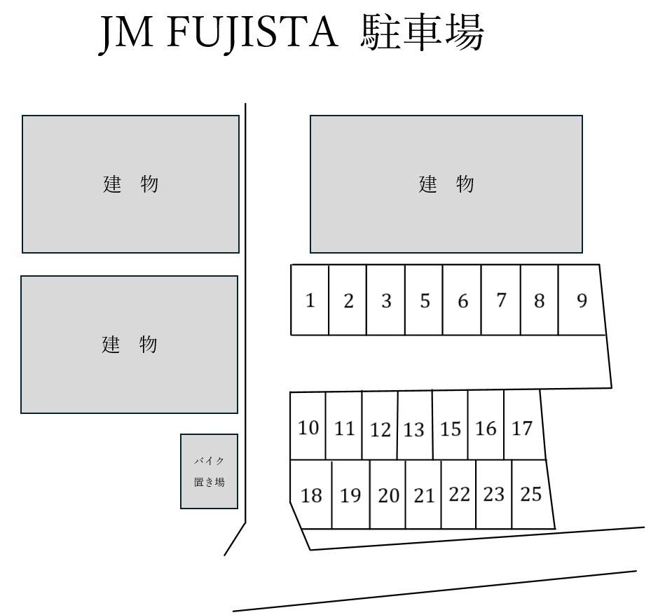 JM FUJISTA 駐車場の駐車配置図