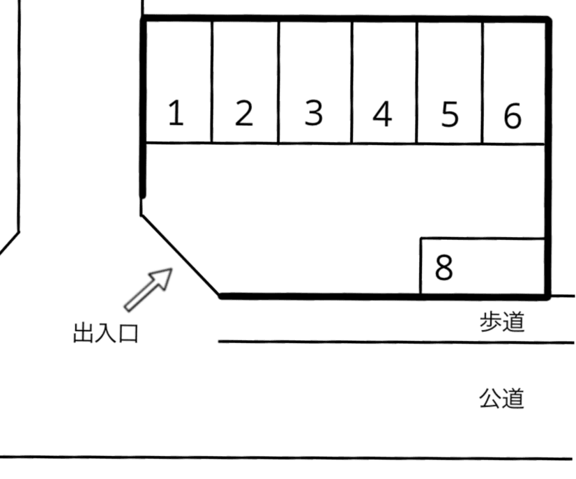 佐々木パーキングの駐車配置図