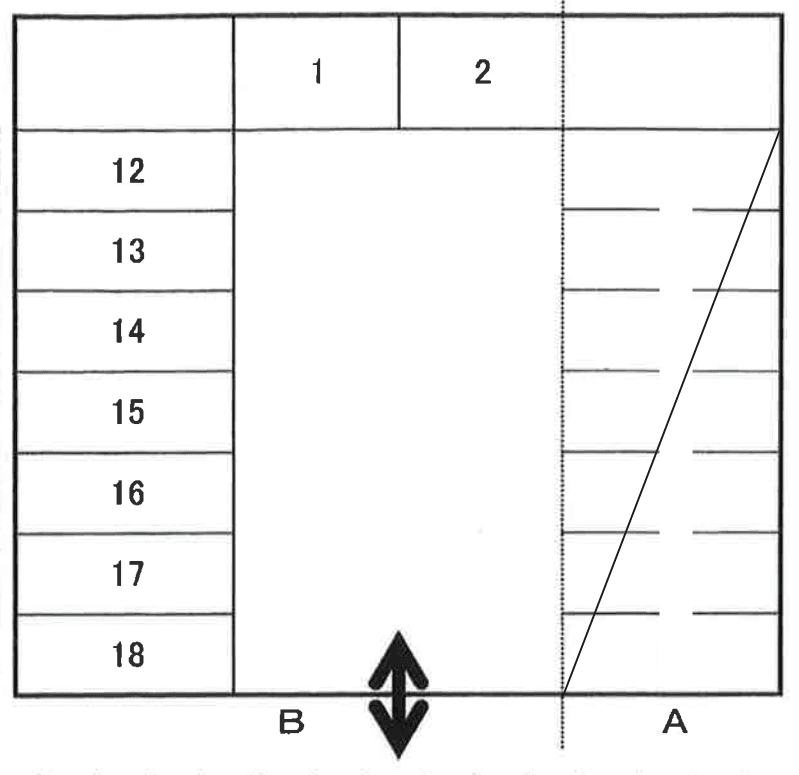 長嶋第２駐車場Ｂの駐車配置図