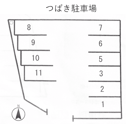 つばき駐車場の駐車配置図