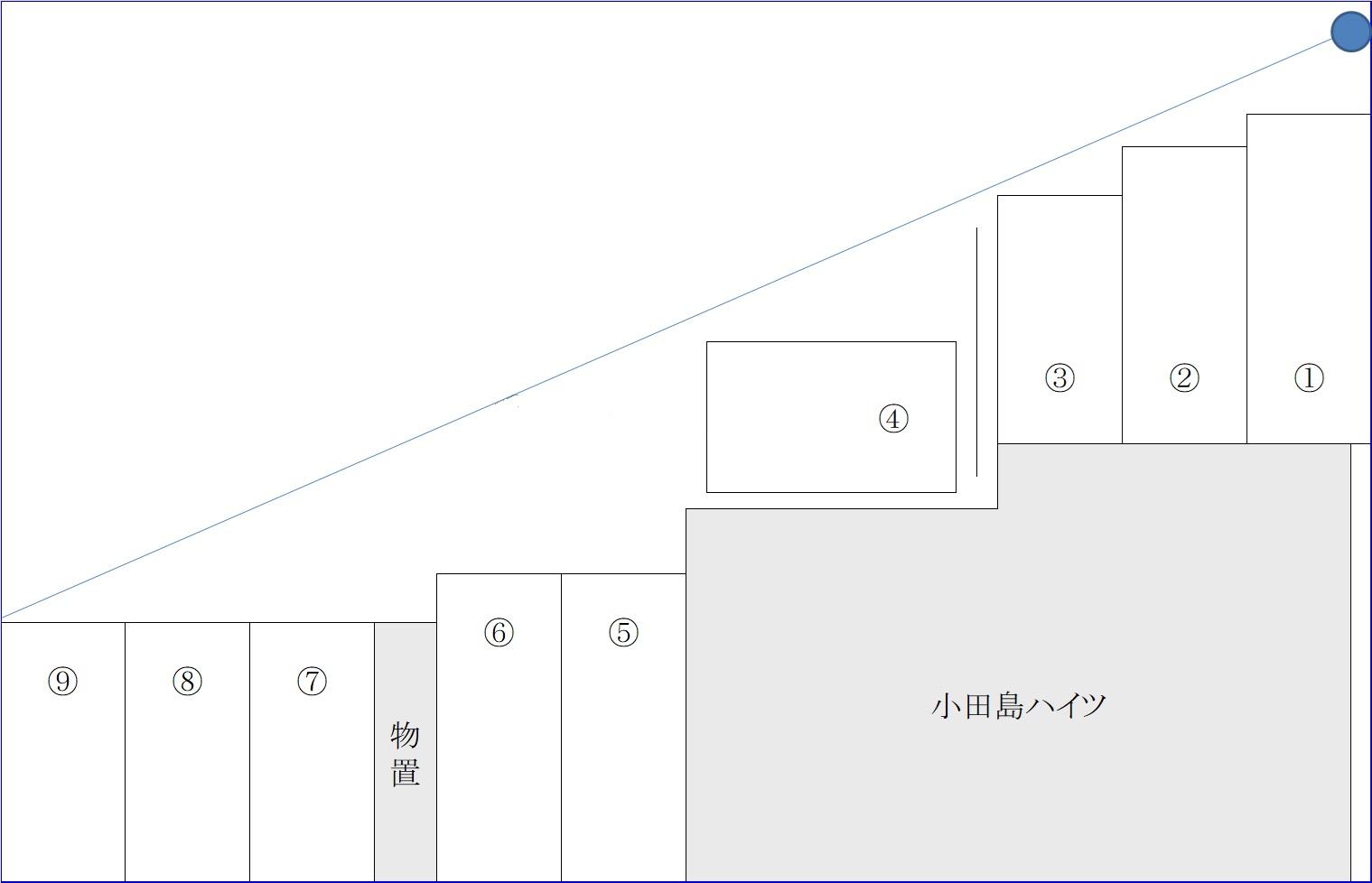 鹿野二丁目小田島パーキングの駐車配置図