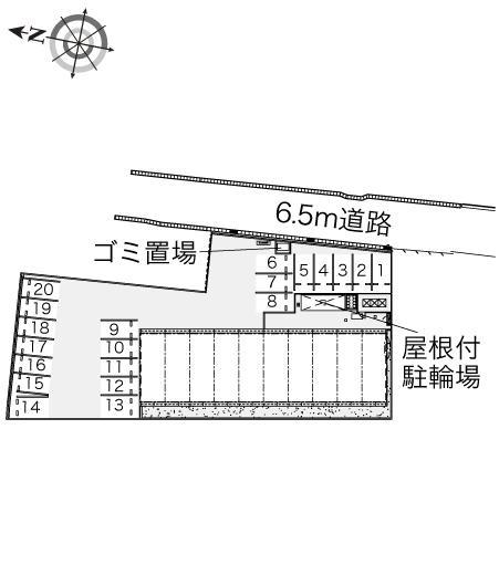 パレス市場(41694)の駐車配置図
