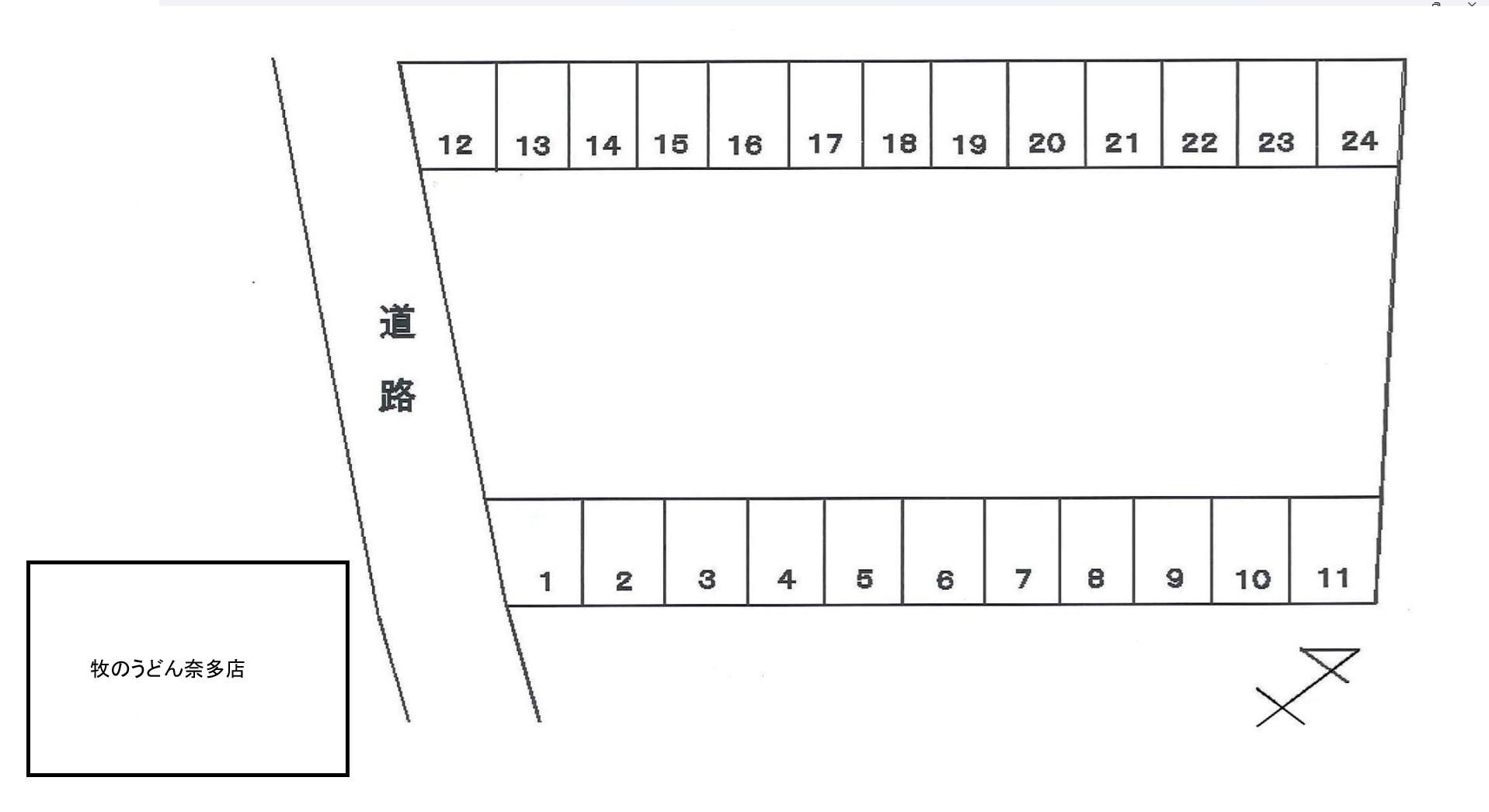 イマージュ駐車場Ⅱの駐車配置図