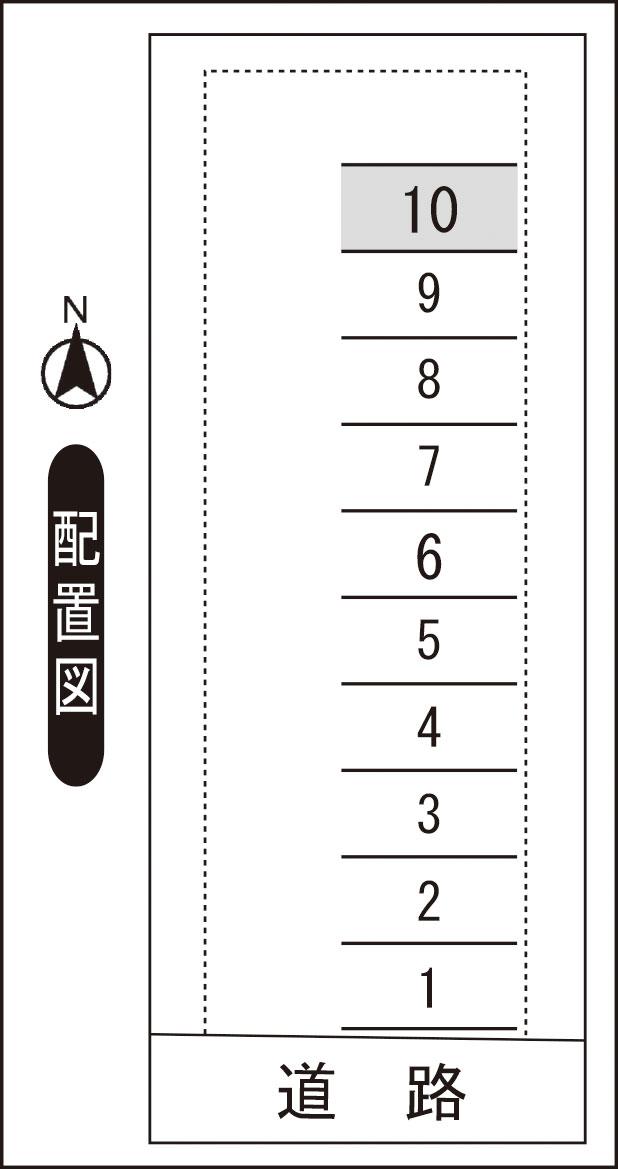 田原2丁目西別院駐車場の駐車配置図