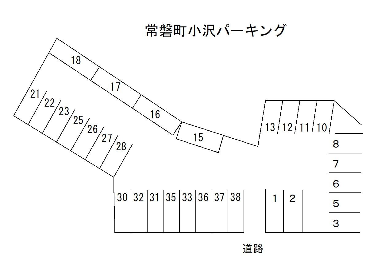 常磐町小澤駐車場の駐車配置図