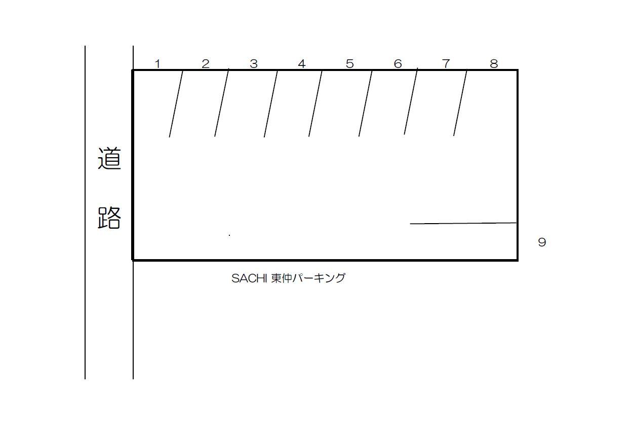 SACHI東仲パーキングの駐車配置図