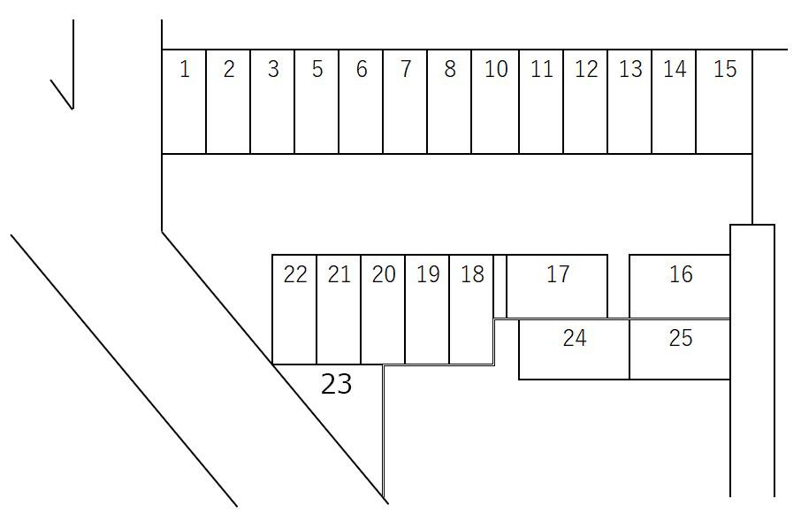 白石光男第1駐車場の駐車配置図