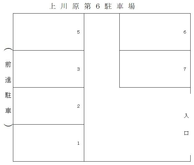 上川原第６駐車場の駐車配置図