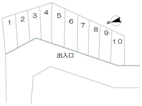 市沢町駐車場の駐車配置図