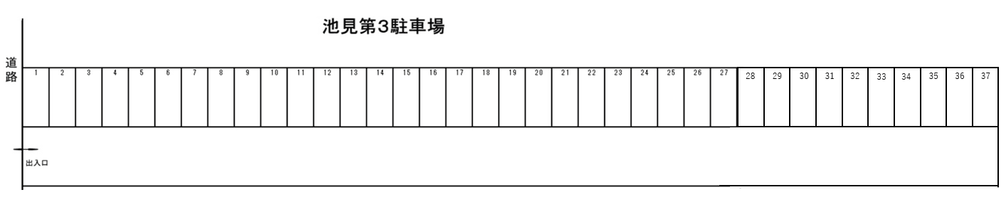 池見第3駐車場の駐車配置図