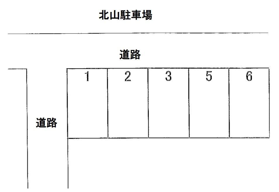 北山駐車場の駐車配置図