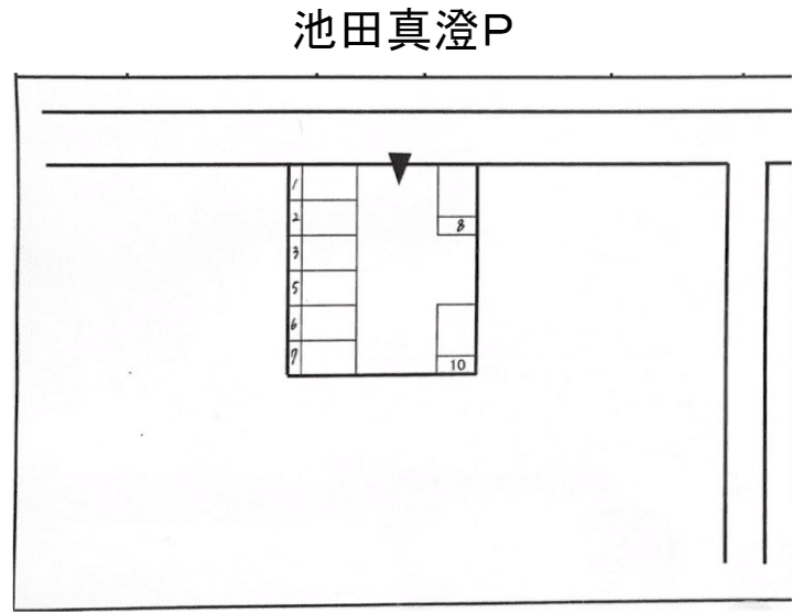 上和田1848パーキングの駐車配置図