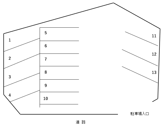 仲里契約駐車場（宮平）の駐車配置図
