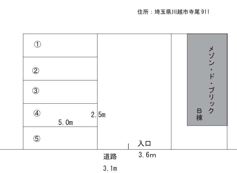 メゾン・ド・ブリック 第四駐車場の駐車配置図