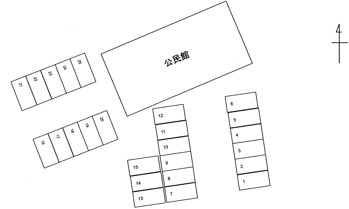 ひまわり駐車場の駐車配置図