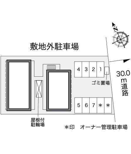 ハピネス(25966)の駐車配置図