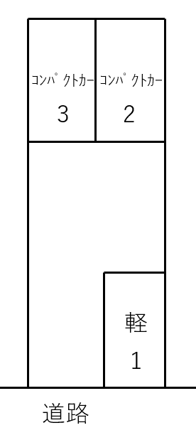沼間一丁目駐車場の駐車配置図