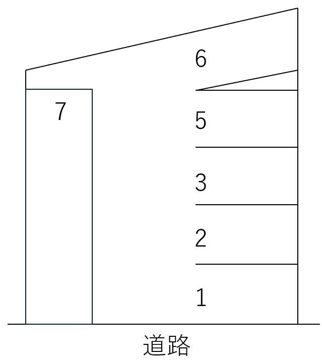 046荒子２丁目の駐車配置図