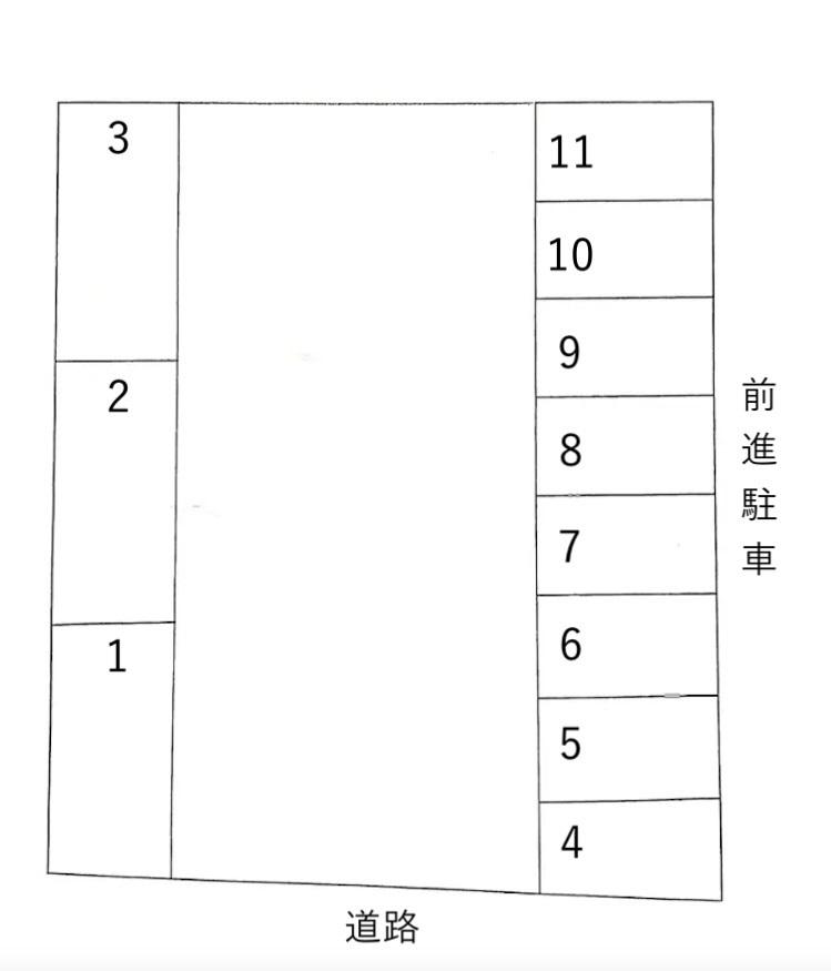 谷口第３駐車場の駐車配置図
