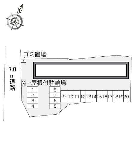 コンフォートハイツ(34919)の駐車配置図