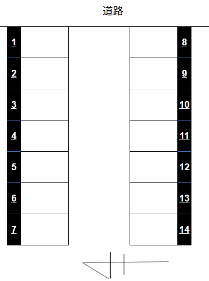 NO.27の駐車配置図