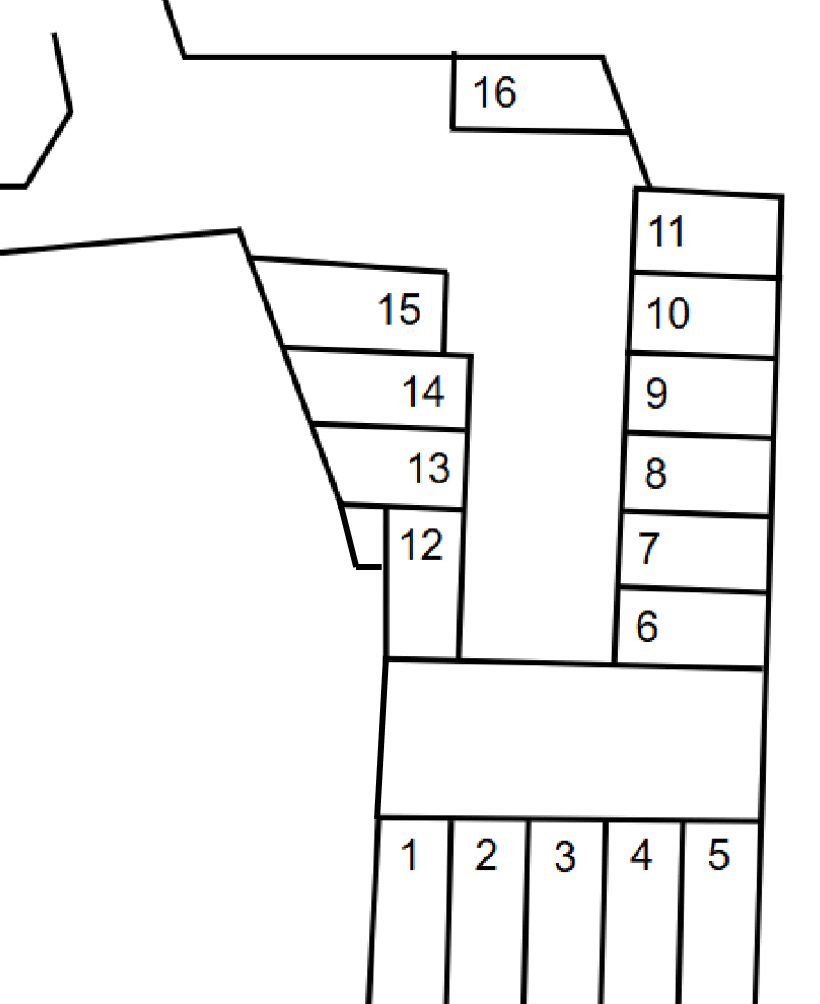 神爪パーキングの駐車配置図